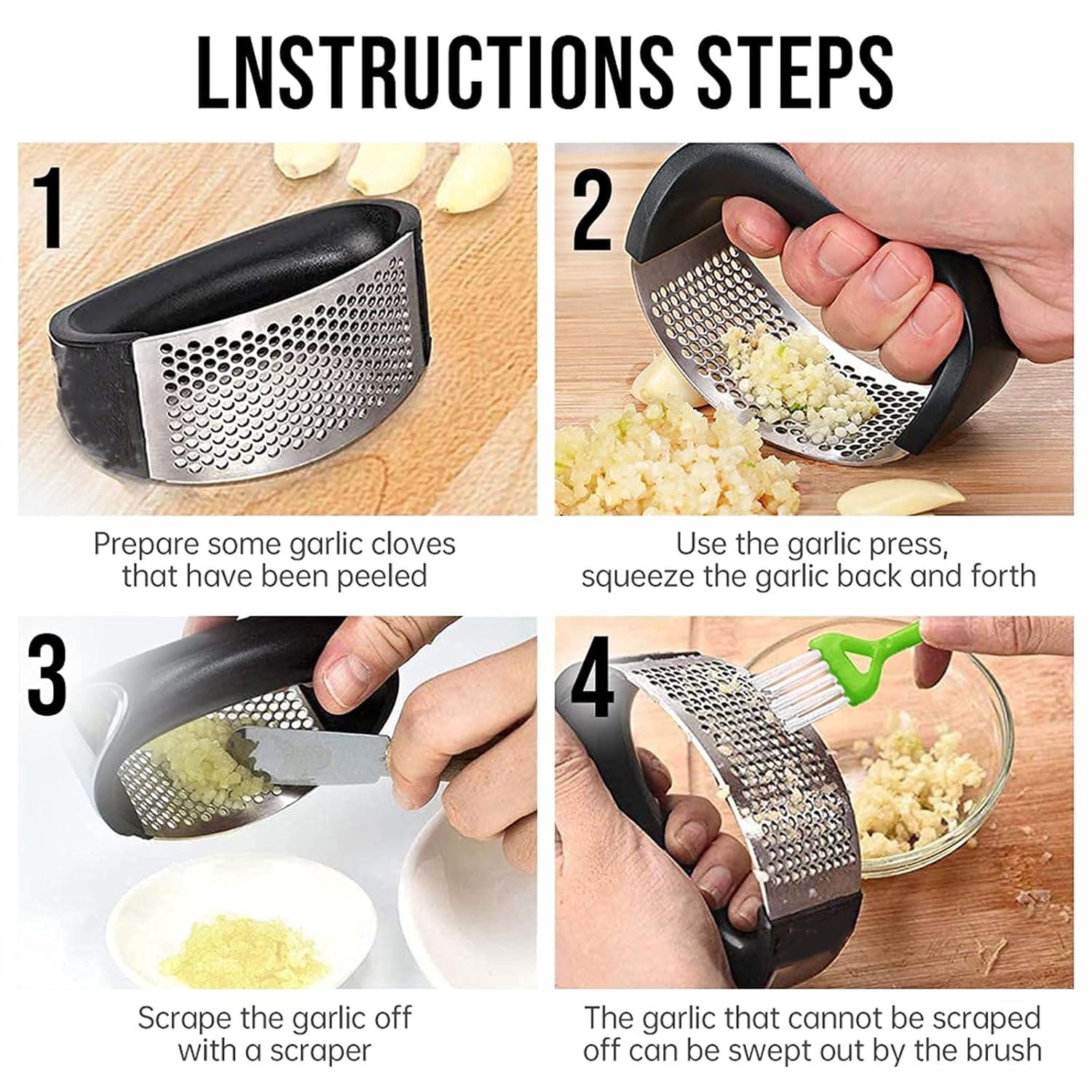 Garlic Press Tool – Heavy-Duty & Ergonomic Kitchen Set