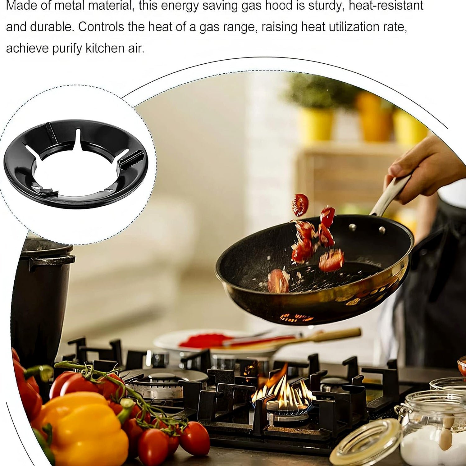 Gas Stove Flame Protector Ring – Efficient Heat & Fuel Savings
