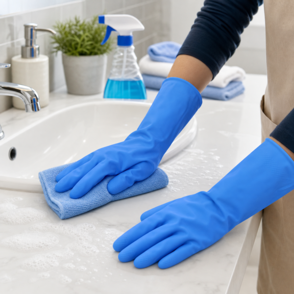 Rubber Cleaning Gloves – Reusable and Waterproof for Household Tasks