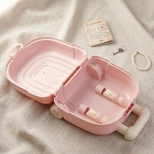 Mini Suitcase Storage Box, Cute & Reusable Travel Organizer