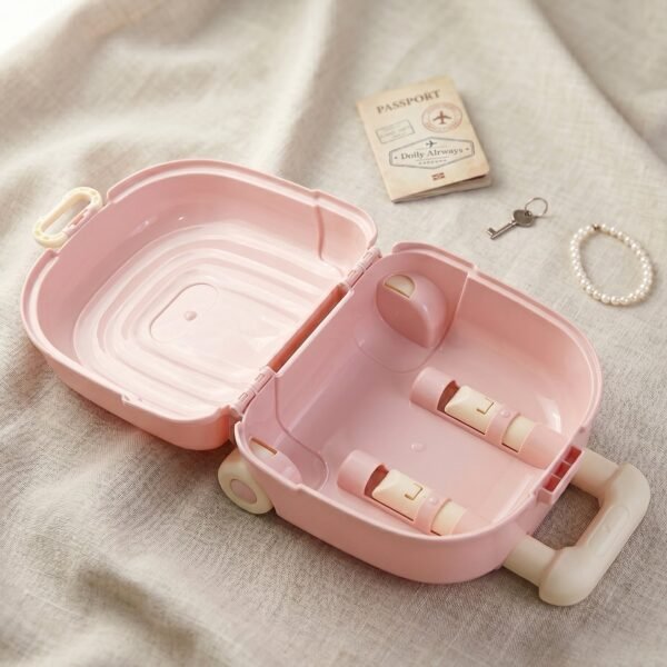 Mini Suitcase Storage Box, Cute & Reusable Travel Organizer