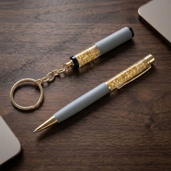 GiftCombo-05 Premium 2 In 1 Keychain and Pen – Stylish Office Gift Set