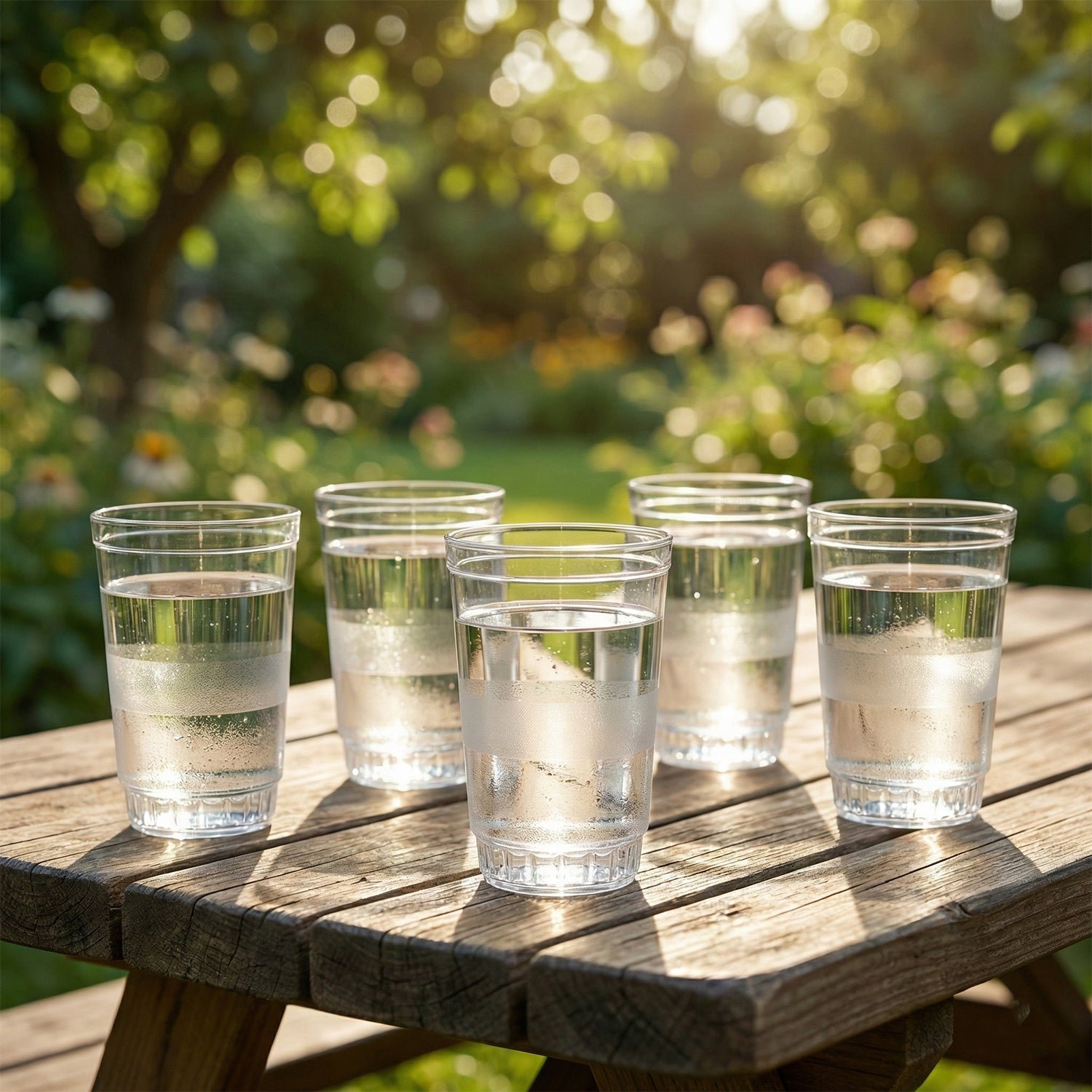 Janta Drinking Glass Set – 6 Pc with Frosted Grip, 300ml Each