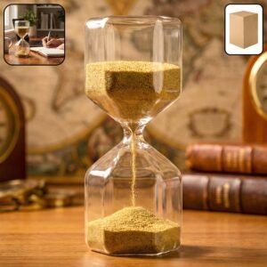 4-Minute Sand Timer Hourglass – Elegant Glass for Desk Decor