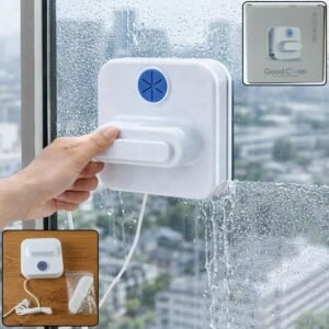 Double Sided Magnetic Window Cleaner – Glass Wiper with Safety Rope