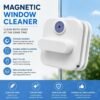 Double Sided Magnetic Window Cleaner – Glass Wiper with Safety Rope