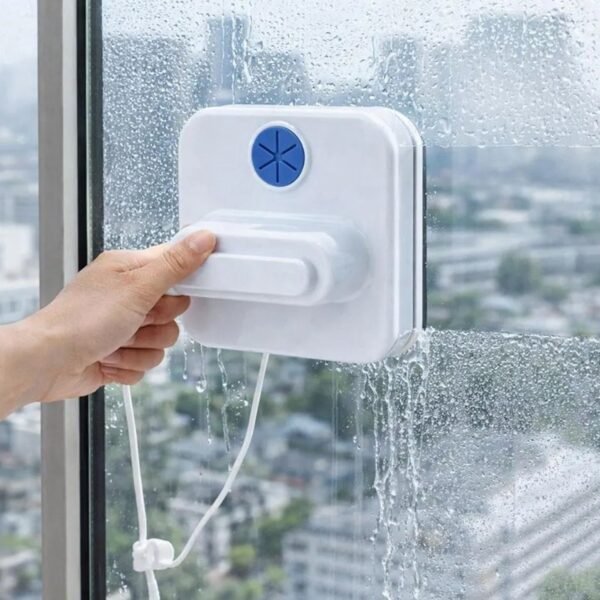Double Sided Magnetic Window Cleaner – Glass Wiper with Safety Rope