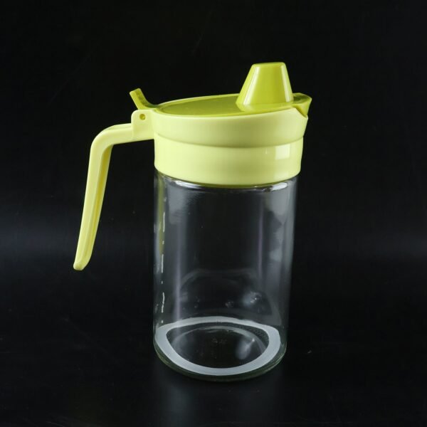400 ML Glass Oil Dispenser Bottle with Drip Free Lid for Kitchen (1 Pc)