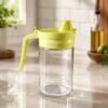 400 ML Glass Oil Dispenser Bottle with Drip Free Lid for Kitchen (1 Pc)