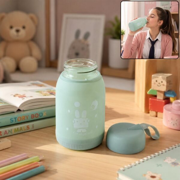 GlassWaterBottle-01_eed5bcb9-272b-4579-bb65-9395f8ae0eac.jpg Glass Water Bottle 380ml with Lid (1 Pc)