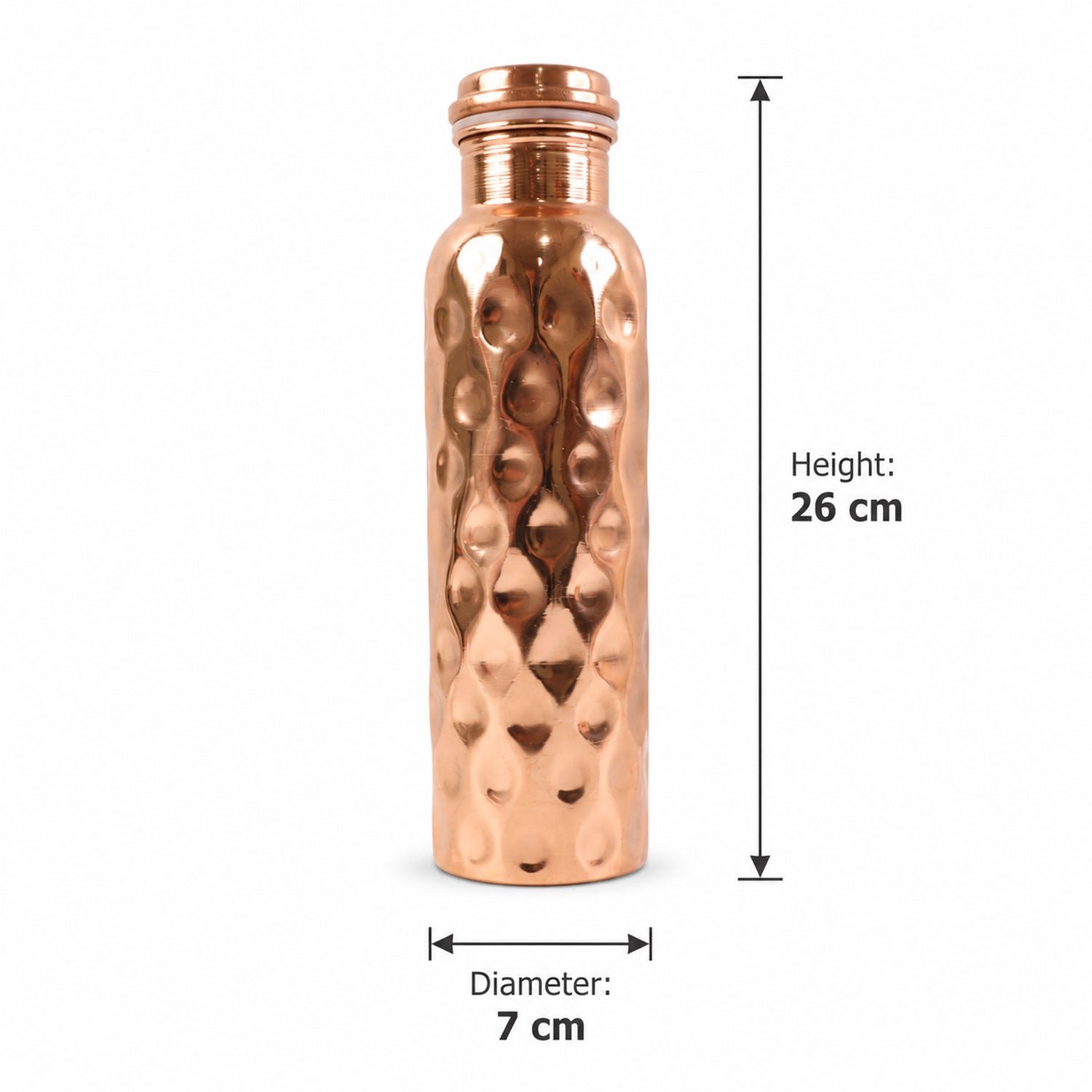 Copper Water Bottle Set – Diamond Cut & 2 Glasses | Own Hydrate