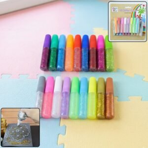 GlitterGlue-WOSKU-01 Glitter Glue Pen Set – Vibrant Colors for Creative Projects
