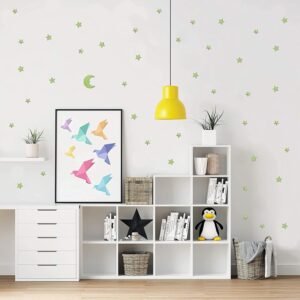 Glow in the Dark Wall Stickers – Star & Moon for Kids' Rooms | Gamevana