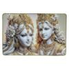 Radha Krishna Wall Art – Golden Finish Decor for Spiritual Spaces