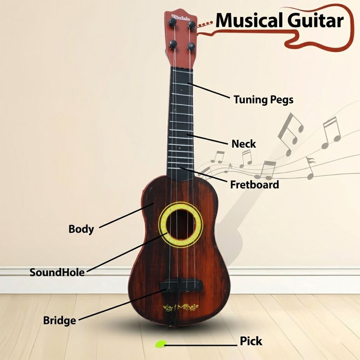Wooden Ukulele for Beginners – Lightweight & Clear Sound