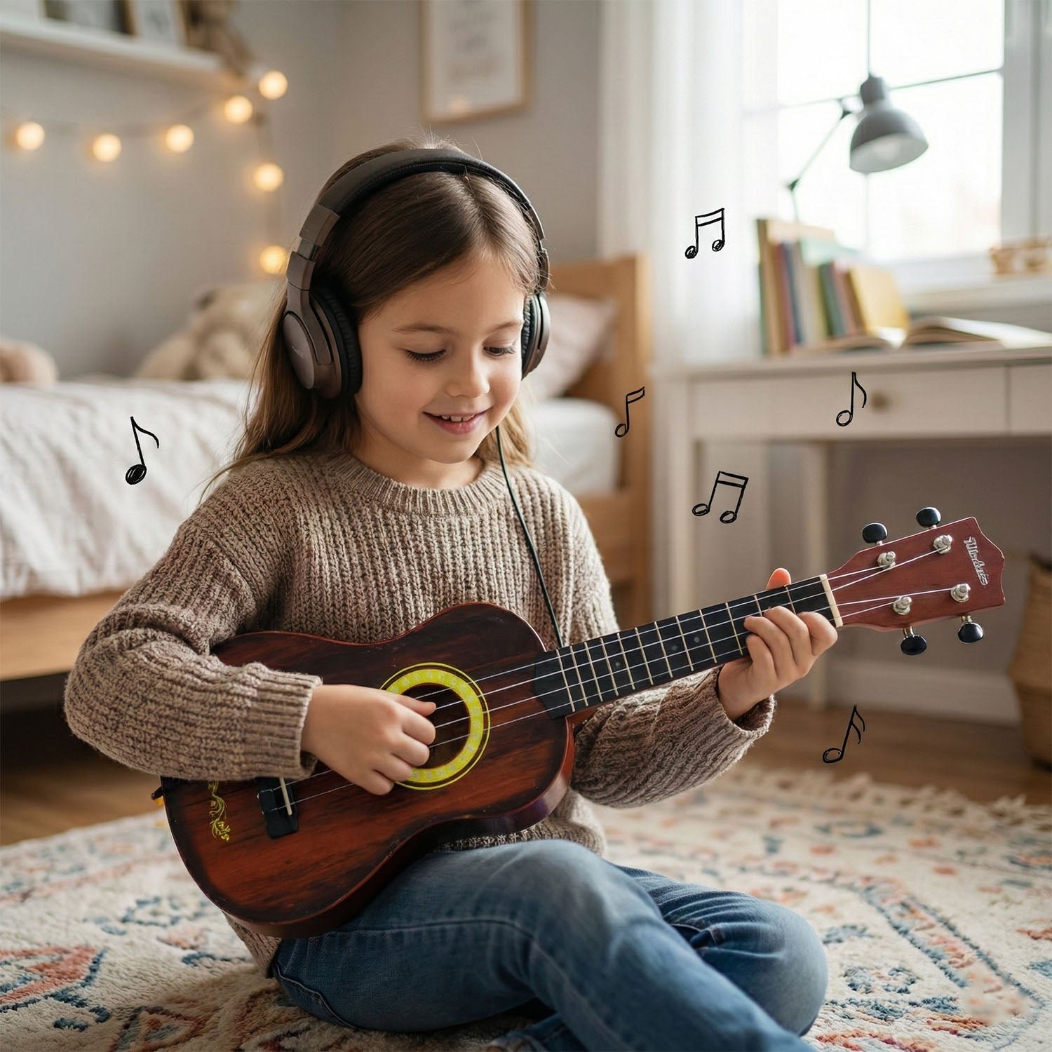 Wooden Ukulele for Beginners – Lightweight & Clear Sound