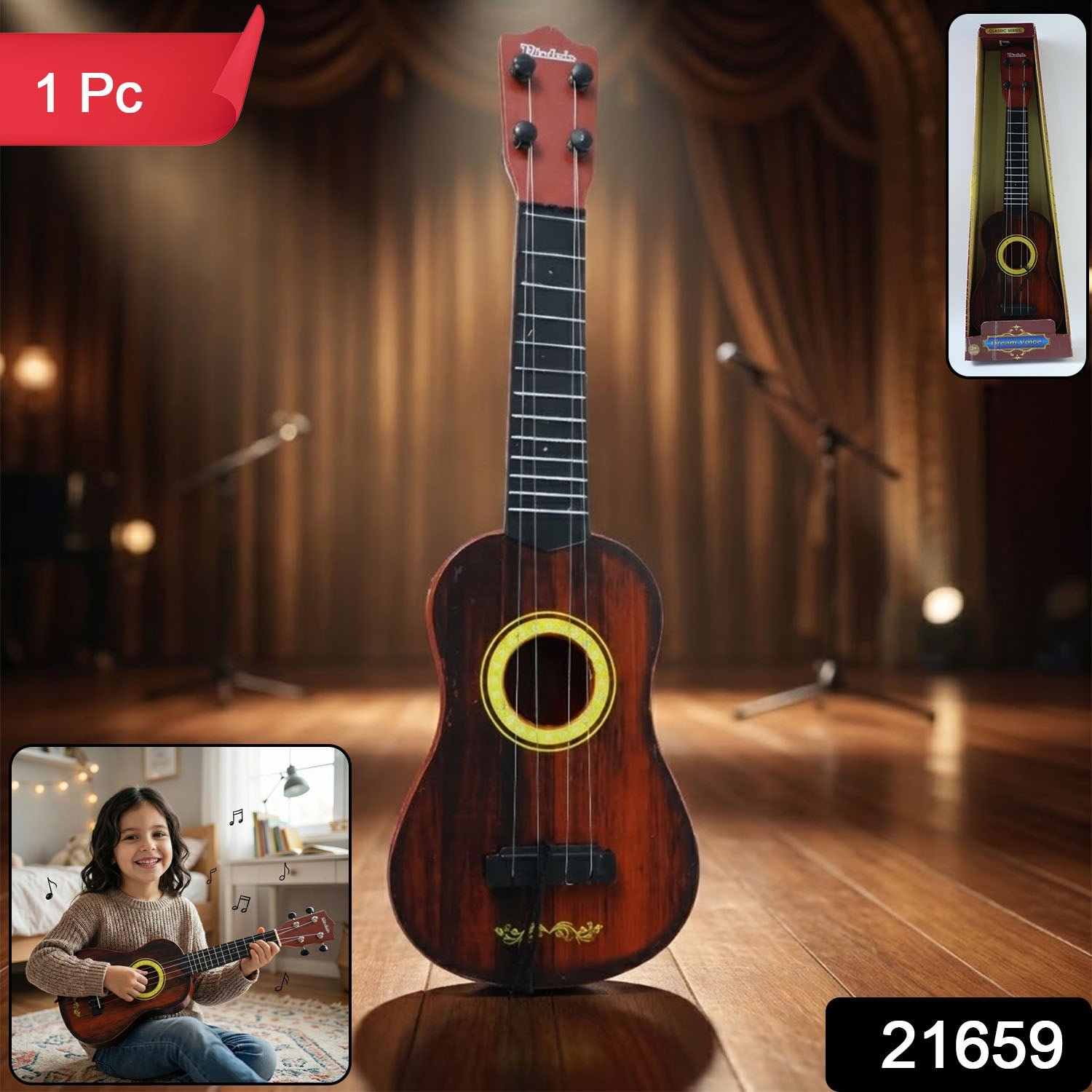Wooden Ukulele for Beginners – Lightweight & Clear Sound