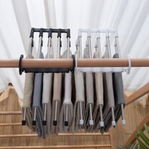 Trouser Hanger Organizer – Adjustable 5-in-1 Space Saver | Organivo