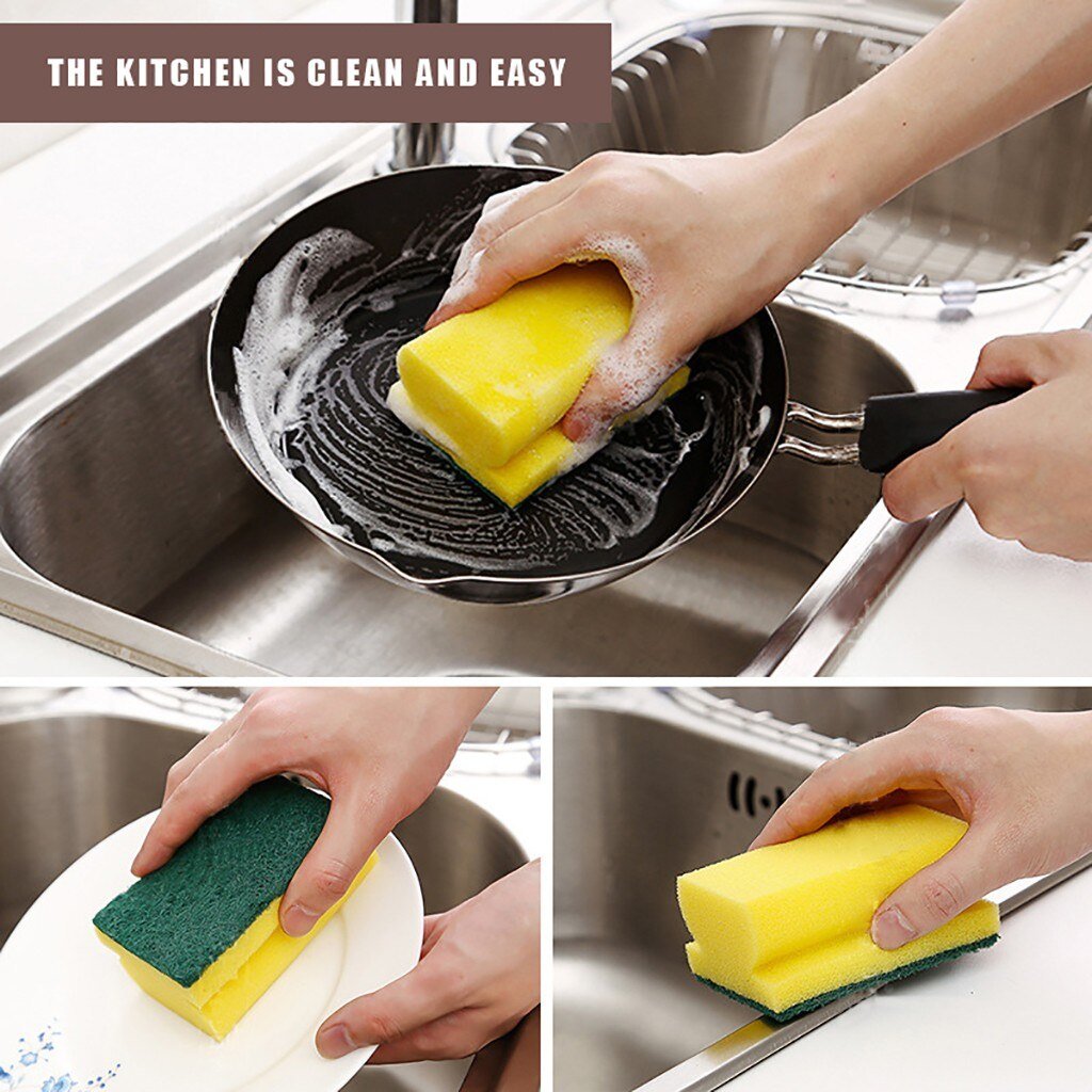 HTB1EkVHbhD1gK0jSZFyq6AiOVXaD Scrub Sponge 2-in-1 for Kitchen & Bathroom | Bathora