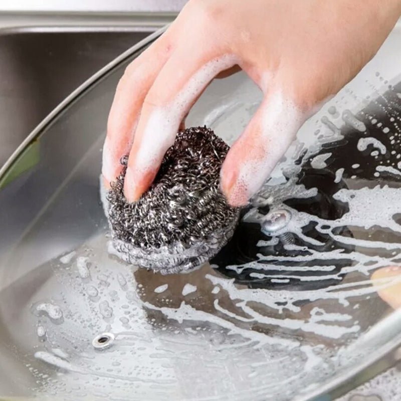 Stainless Steel Scrubber – Heavy-Duty Utensil Cleaning (6 Pack) | Velvet Wipe