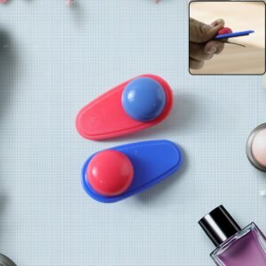 Snap Hair Clip Set – Decorative Rounded Accents, 4 Pieces