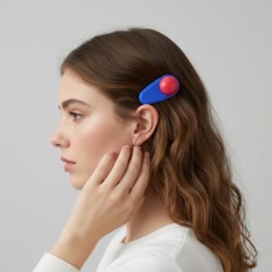 Snap Hair Clip Set – Decorative Rounded Accents, 4 Pieces