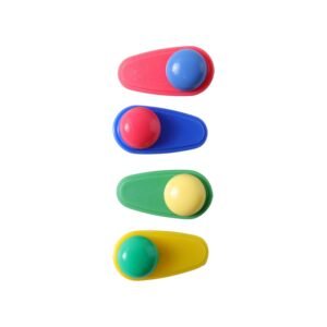 Snap Hair Clip Set – Decorative Rounded Accents, 4 Pieces