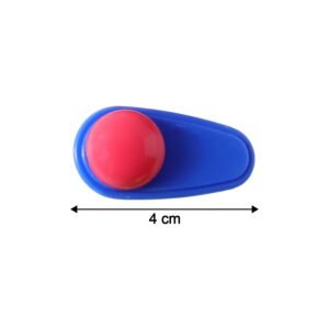 Snap Hair Clip Set – Decorative Rounded Accents, 4 Pieces