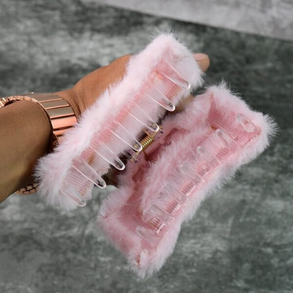 Faux Fur Hair Claw Clips – Soft, Big & Fluffy 12 Pc Set