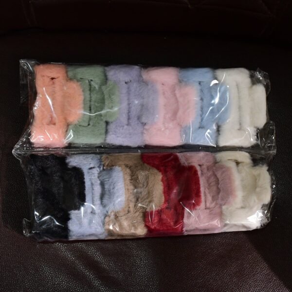 Faux Fur Hair Claw Clips – Soft, Big & Fluffy 12 Pc Set