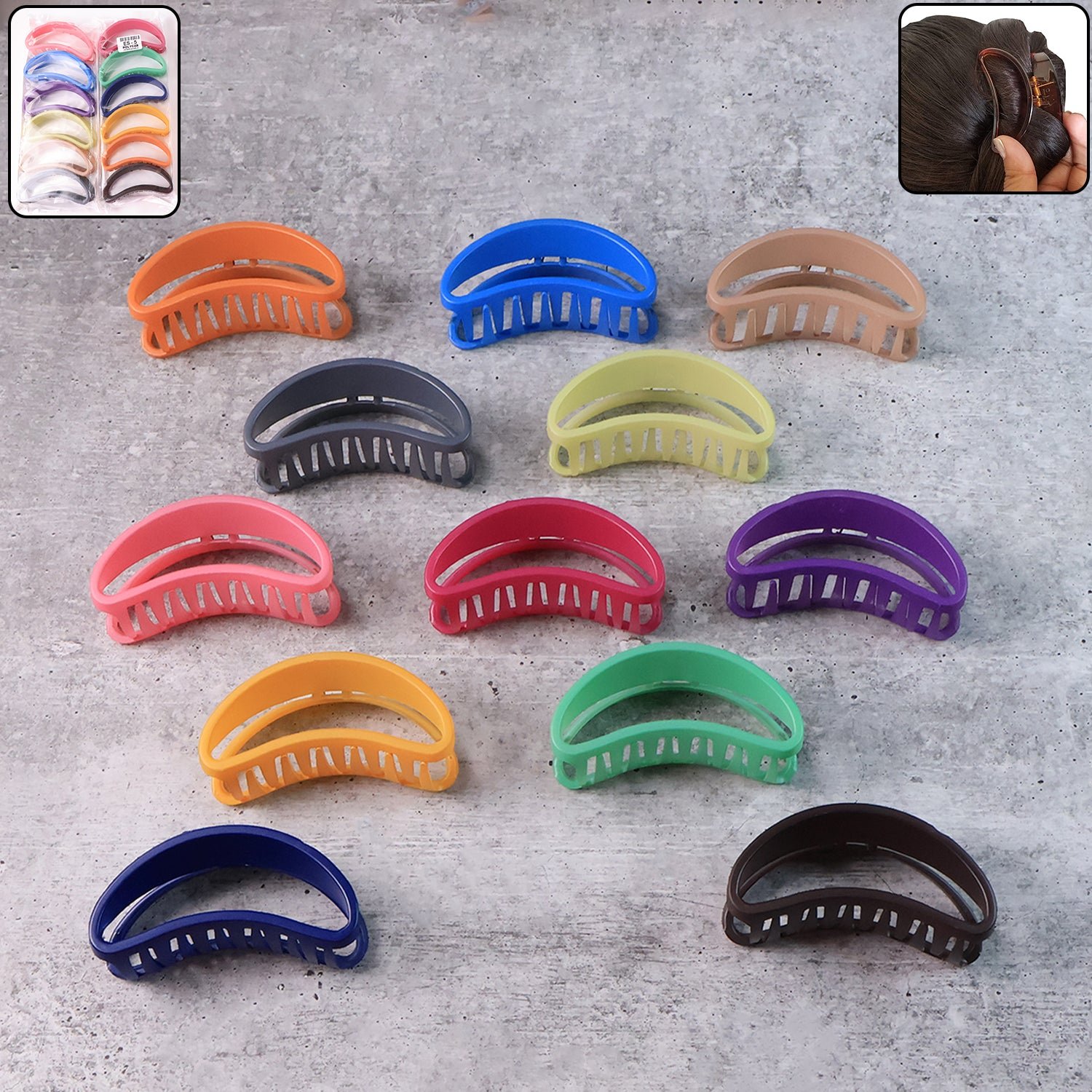 Hair-clips-02_7e014b6b-986f-44e5-9083-41088e91ae1b Plastic Hair Clip โ Durable Matte Hair Clamp Grip (12 Pc)