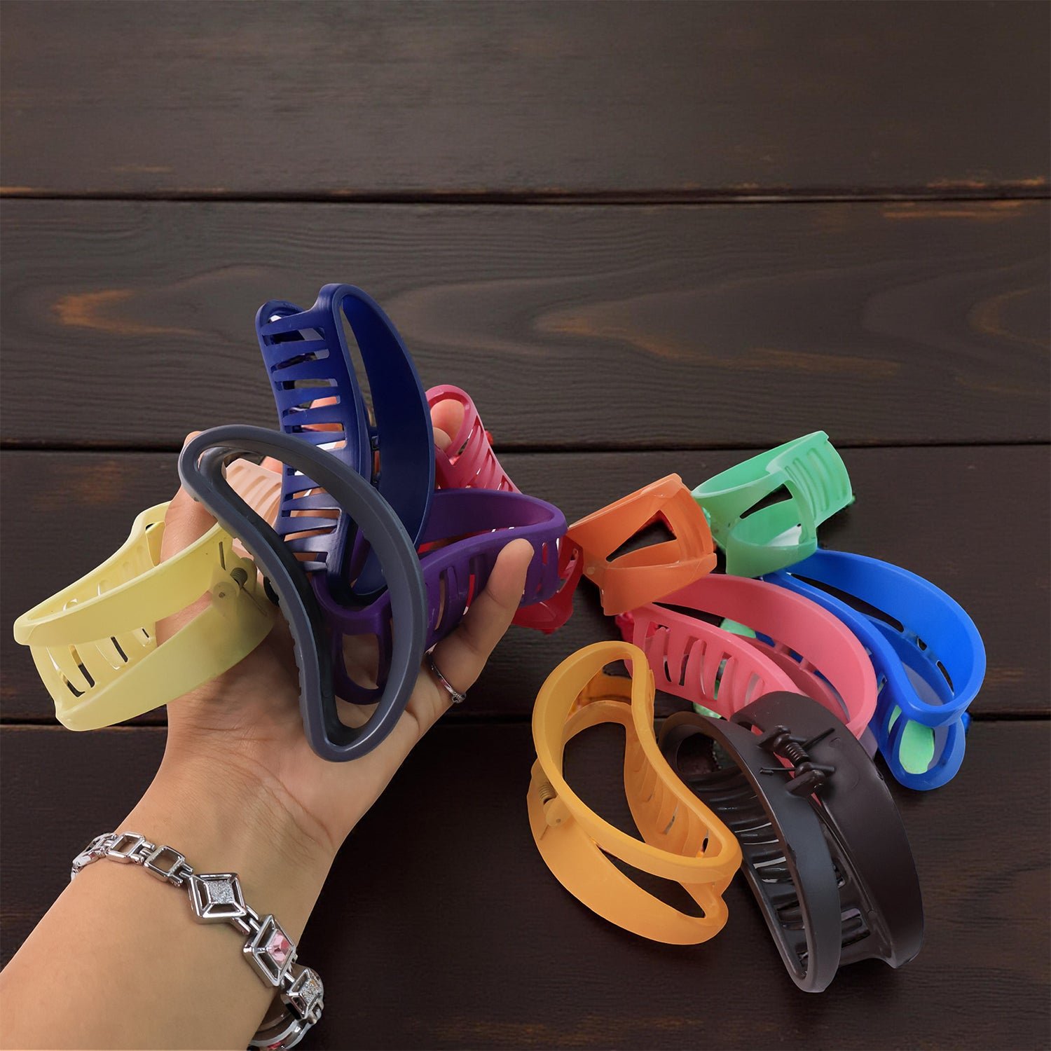 Plastic Hair Clip – Durable Matte Hair Clamp Grip (12 Pc)