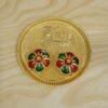 HaldiKumkumSet01-live Cow Design Kankavati Kumkum Holder, Golden Pooja Thali with Compartments (1 Pc)