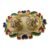 Decorative Kankavati Kumkum Holder, Golden Enamel Pooja Thali with Bowls (1 Pc)