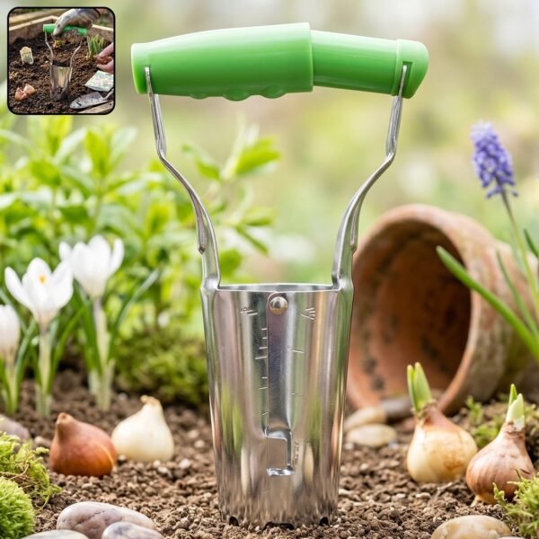 Garden Bulb Planter – Neat Planting with Depth Marks and Steel Build