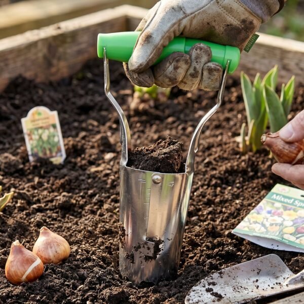 Garden Bulb Planter – Neat Planting with Depth Marks and Steel Build