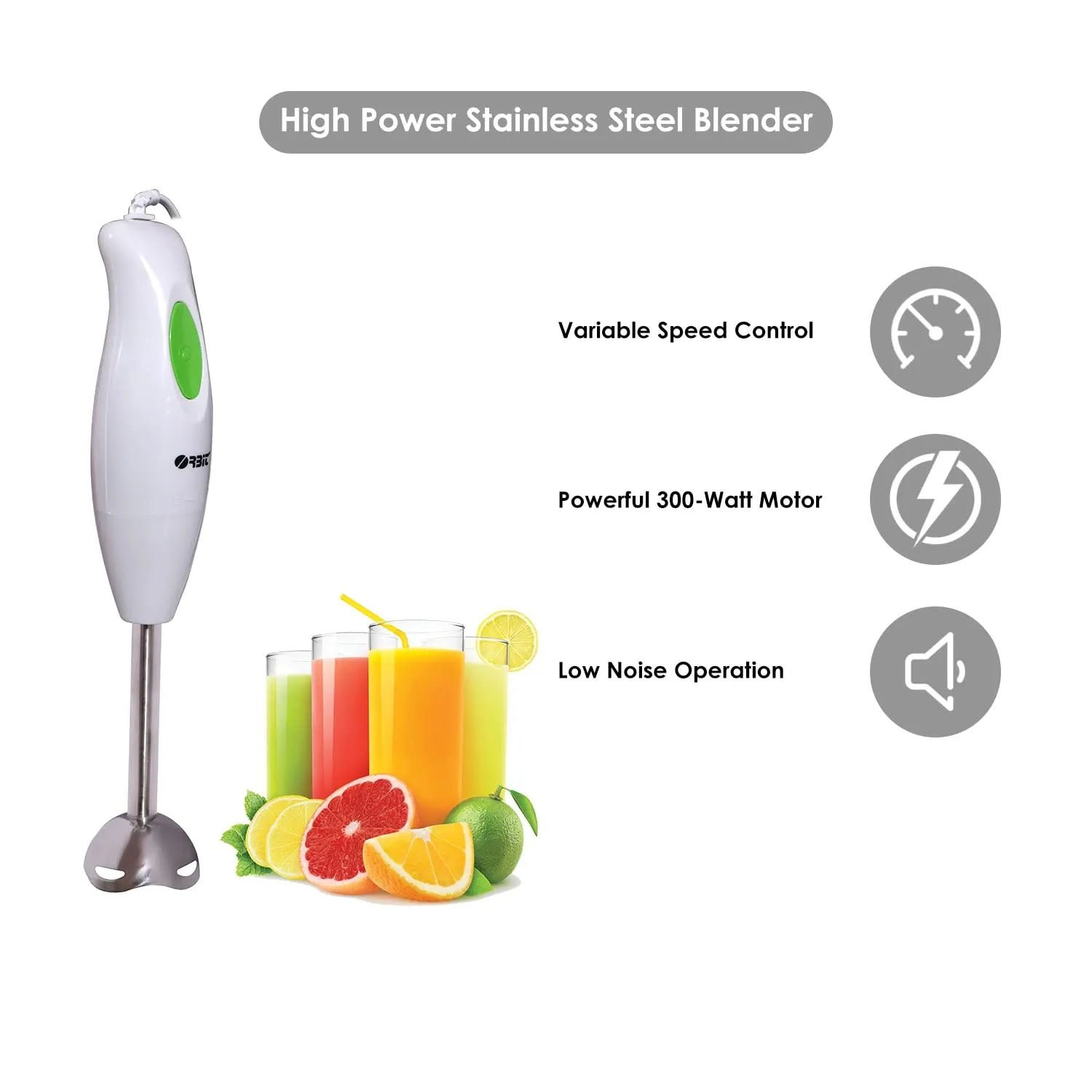Electric Hand Blender – Stainless Steel Blade for Smooth Blending