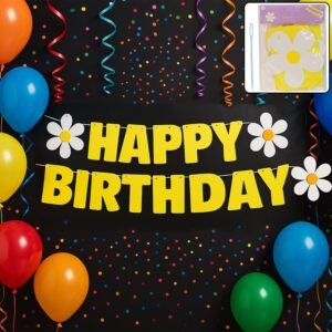 Happy-Birthday-01 Birthday Banner Set – Vibrant Floral Party Decoration