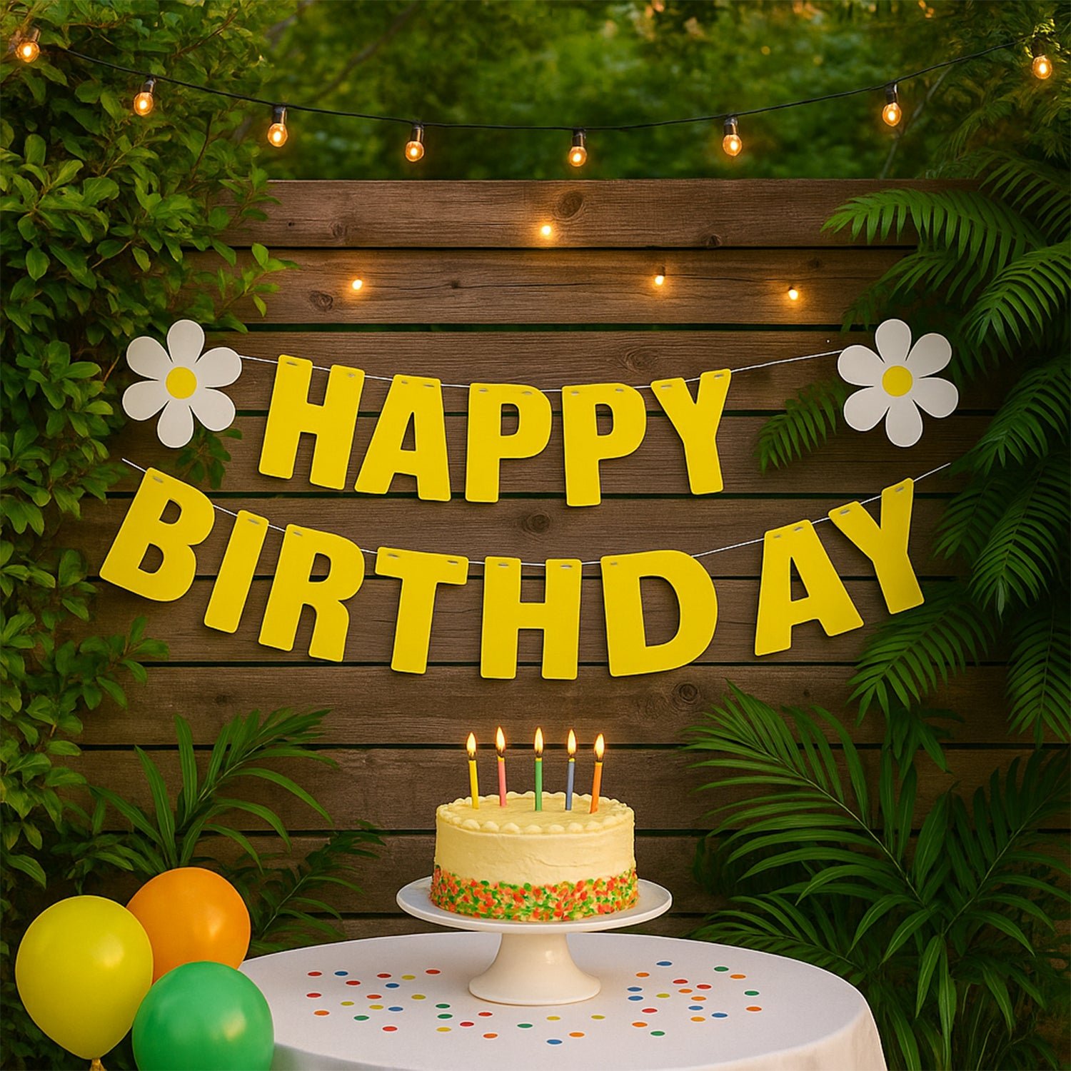 Birthday Banner Set – Vibrant Floral Party Decoration
