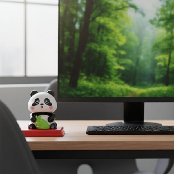 Solar Powered Panda Showpiece – Eco-Friendly Moving Head Decor