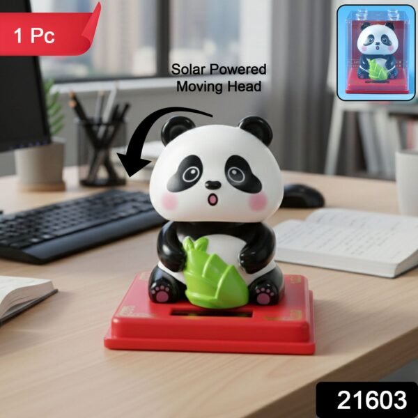Solar Powered Panda Showpiece – Eco-Friendly Moving Head Decor