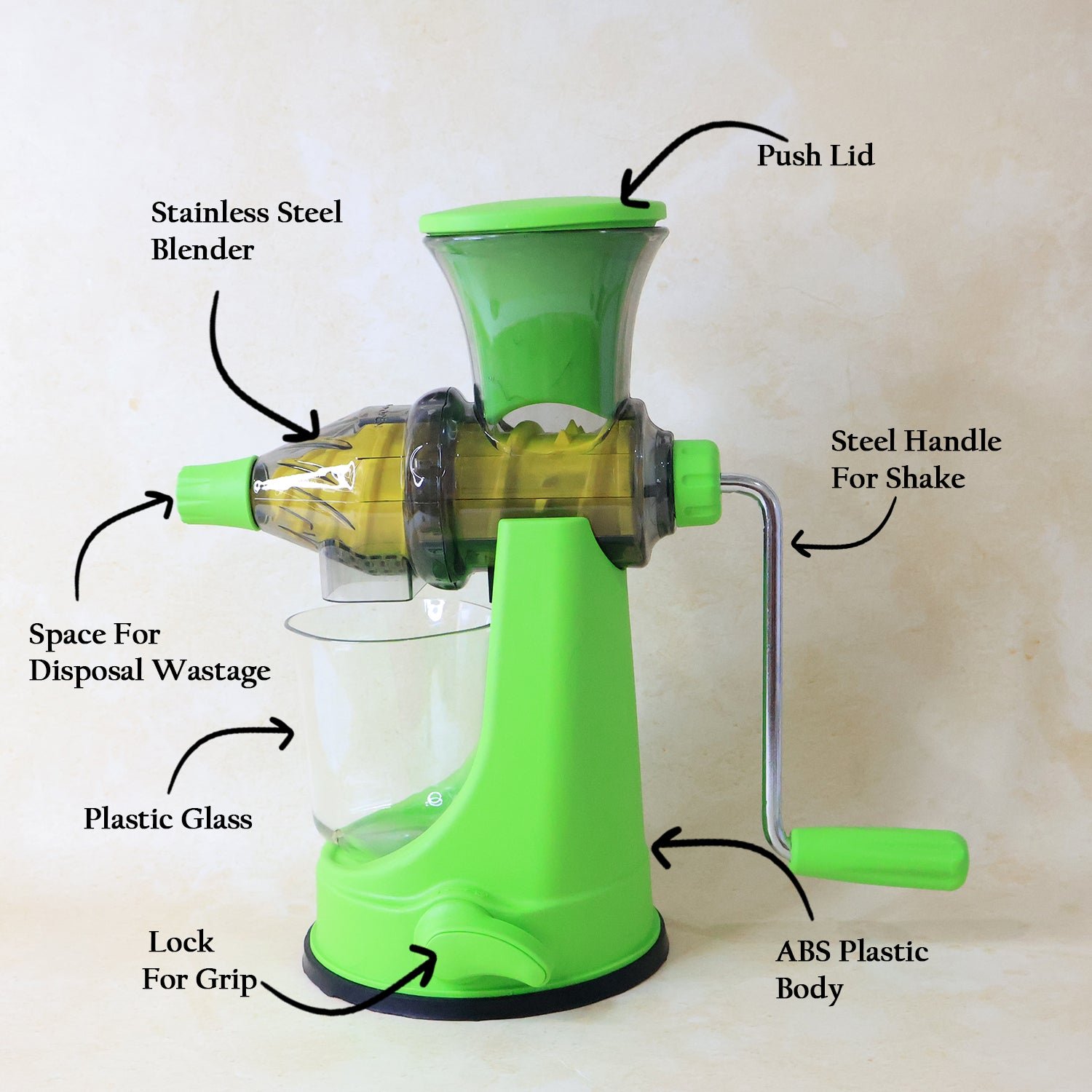 Manual Fruit and Vegetable Juicer – Durable & Easy Hand Crank