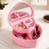 Makeup Storage Box with Mirror, Compact & Multi-Compartment Design