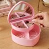 Makeup Storage Box with Mirror, Compact & Multi-Compartment Design