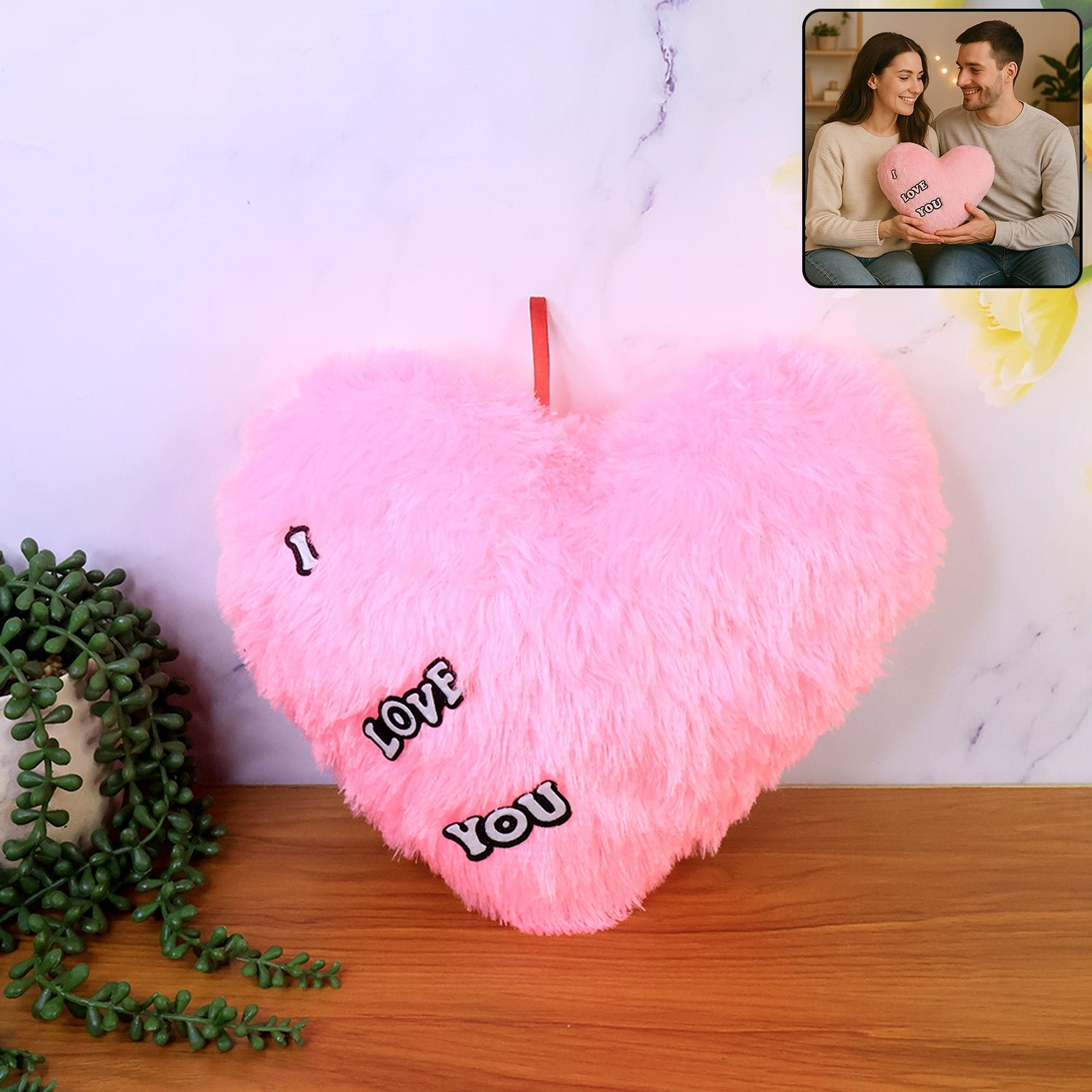 Heart Shape Plush Cushion – Soft & Romantic Love Pillow