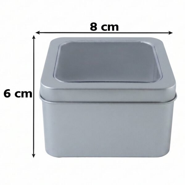 Storage Tin Box – Durable, Clear-Window with Secure Lid for Small Items