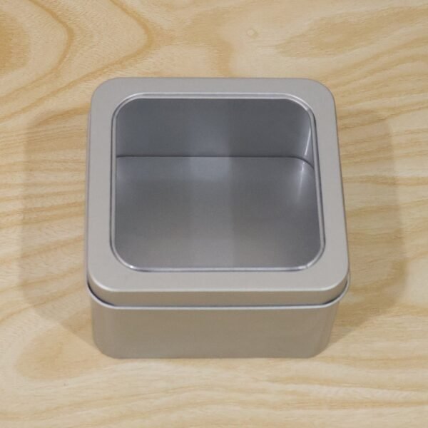 Storage Tin Box – Durable, Clear-Window with Secure Lid for Small Items