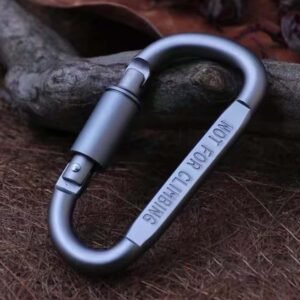 Metal Carabiner Hook with Screw Lock – Secure Heavy-Duty Utility