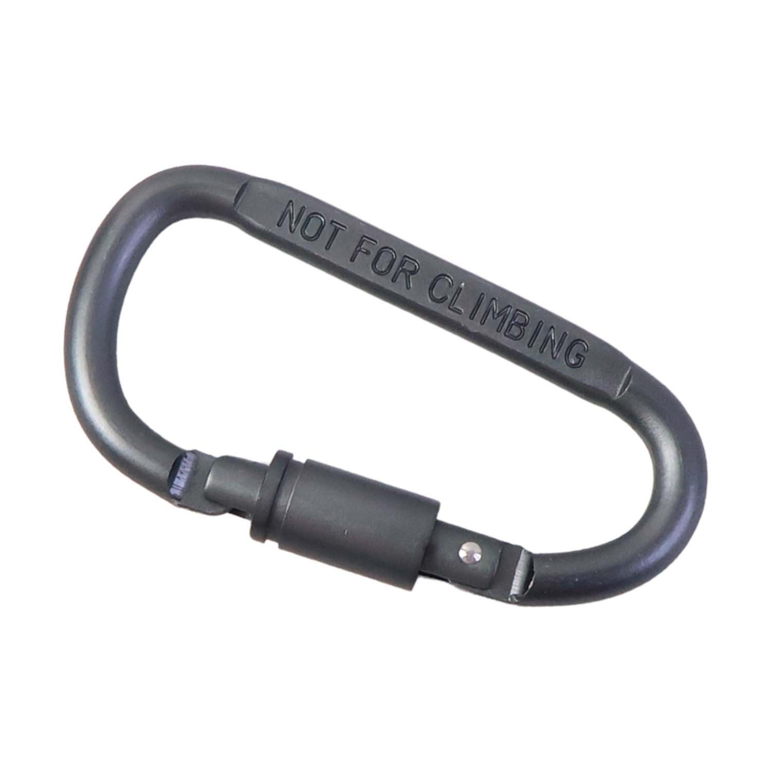 Metal Carabiner Hook with Screw Lock – Secure Heavy-Duty Utility