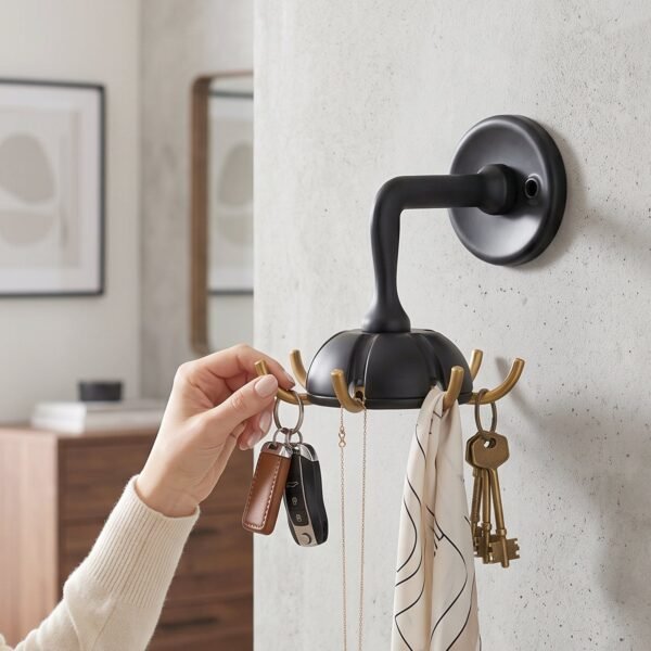 Heavy Duty Wall Mounted Multi Hook for Keys Bags Clothes Jewellery (1 Pc)